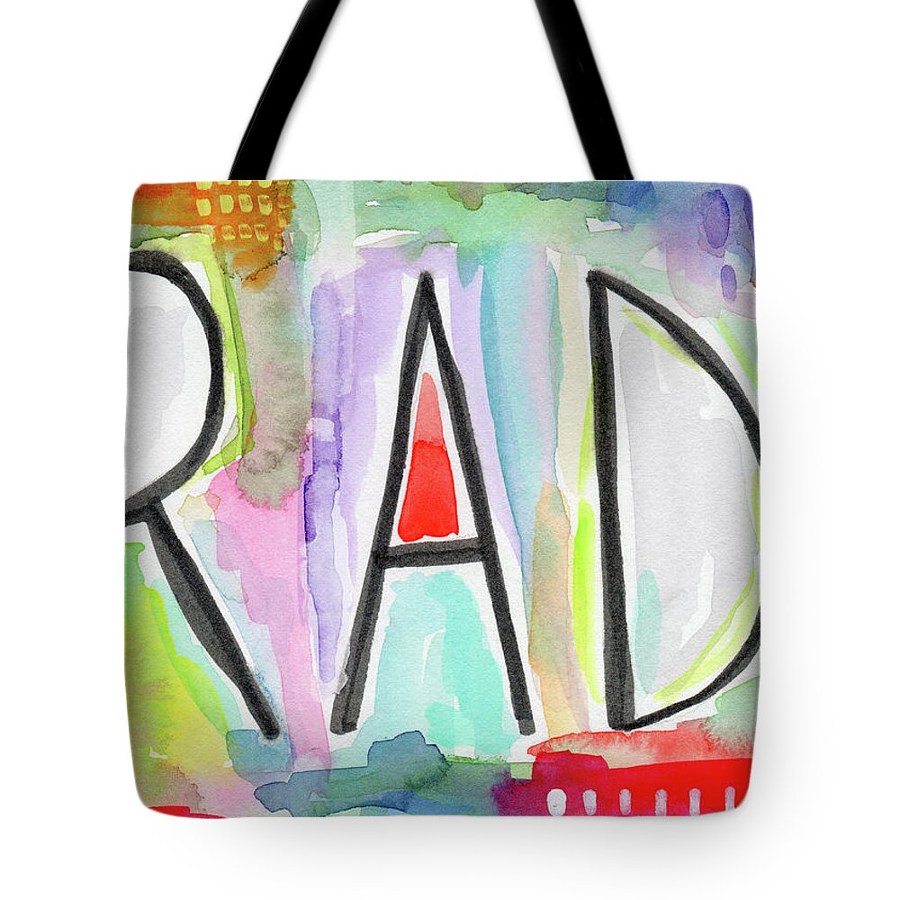 Rad Tote Bag featuring the painting Rad- Art by Linda Woods by Linda Woods