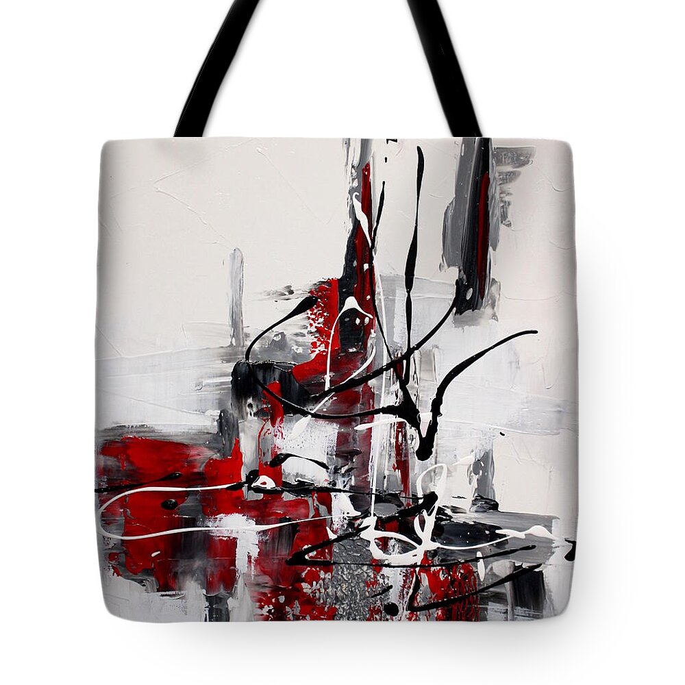 White Tote Bag featuring the painting Radiance 1 by Preethi Mathialagan