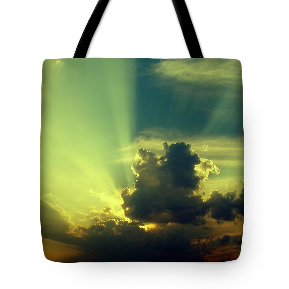 Clouds Tote Bag featuring the photograph Radiance by Deborah Crew-Johnson