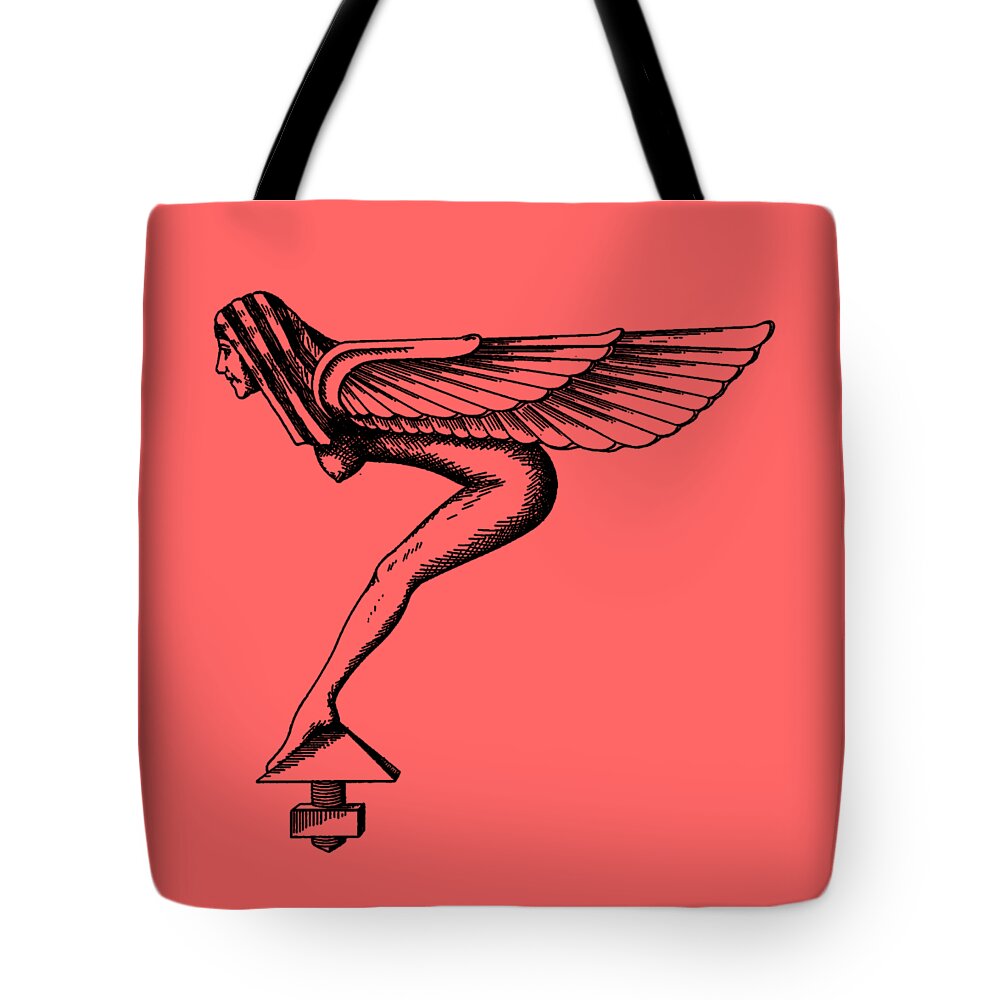 Hood Ornament Tote Bag featuring the photograph Radiator Cap Patent 1928 by Mark Rogan