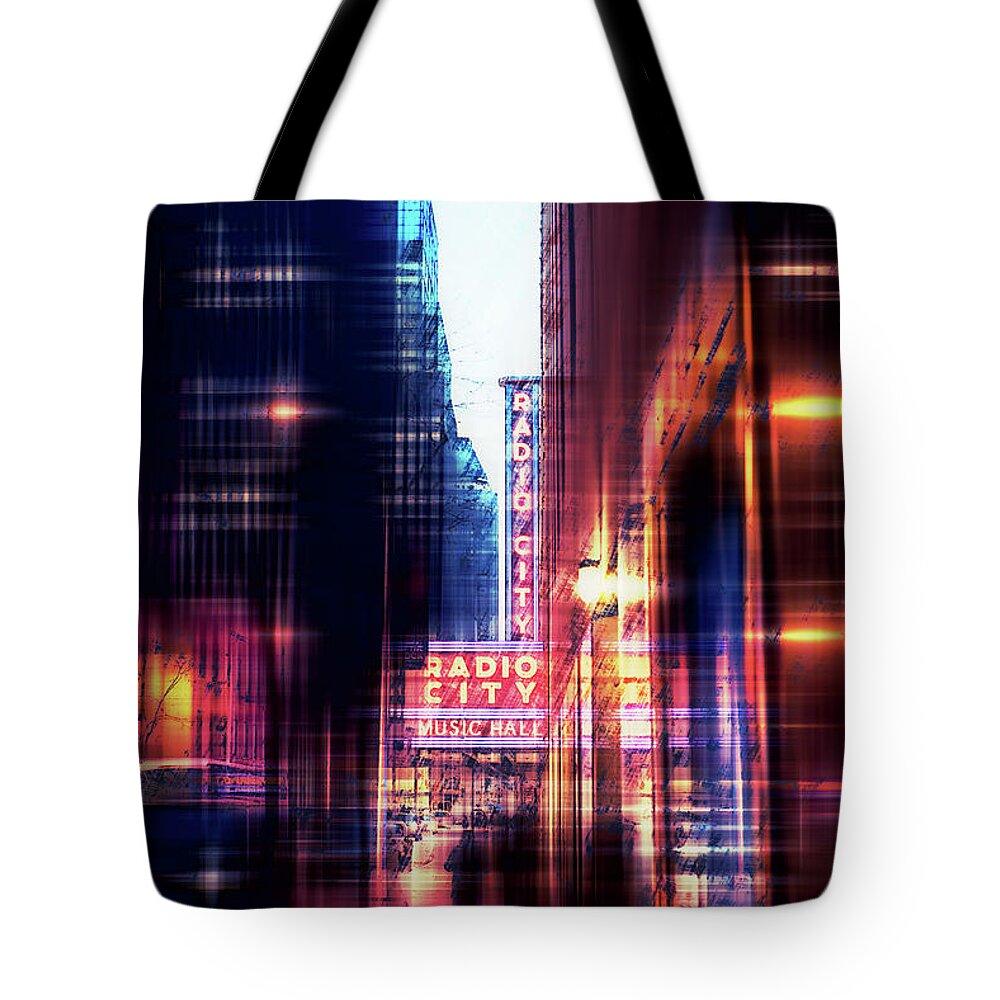 Radio City Tote Bag featuring the photograph Radio City Music Hall by Phil Perkins