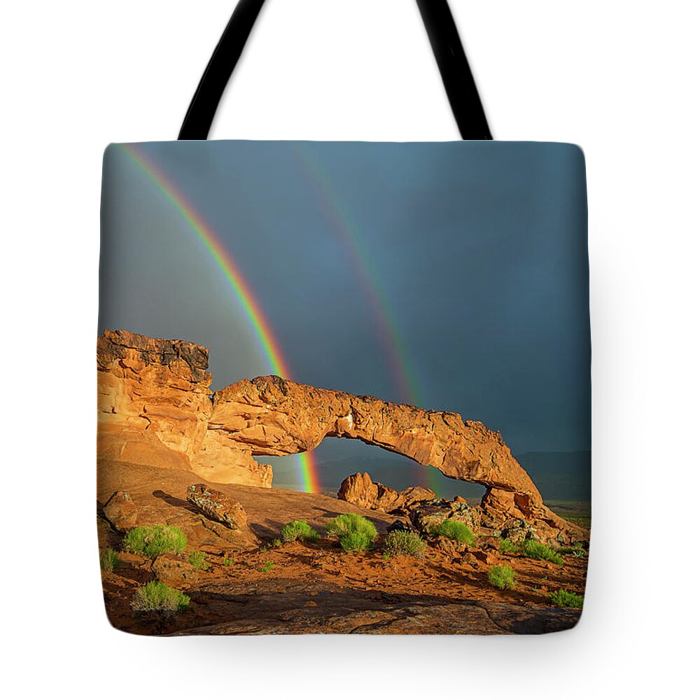 Sky Tote Bag featuring the photograph Rainbow Arch by Ralf Rohner