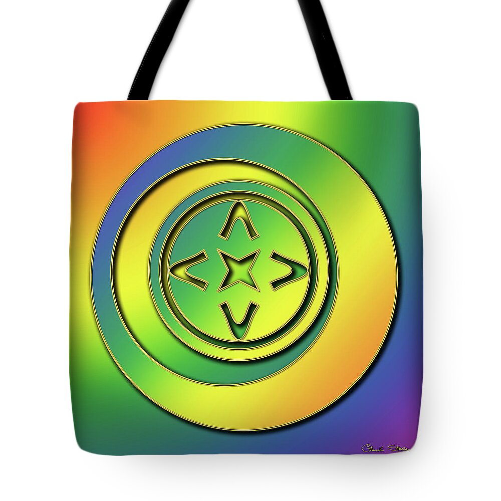 Rainbow Design 2 Tote Bag featuring the digital art Rainbow Design 2 by Chuck Staley