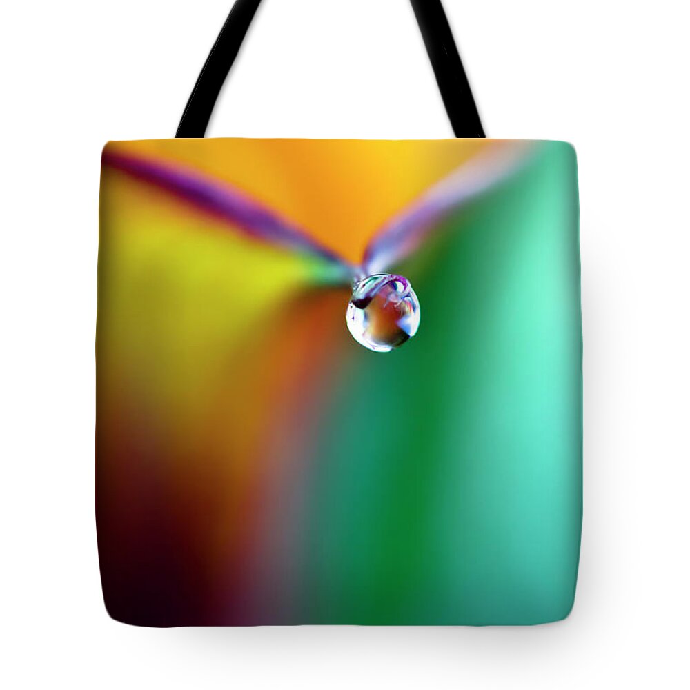 Rainbow Drop Tote Bag featuring the photograph Rainbow Drop by Crystal Wightman