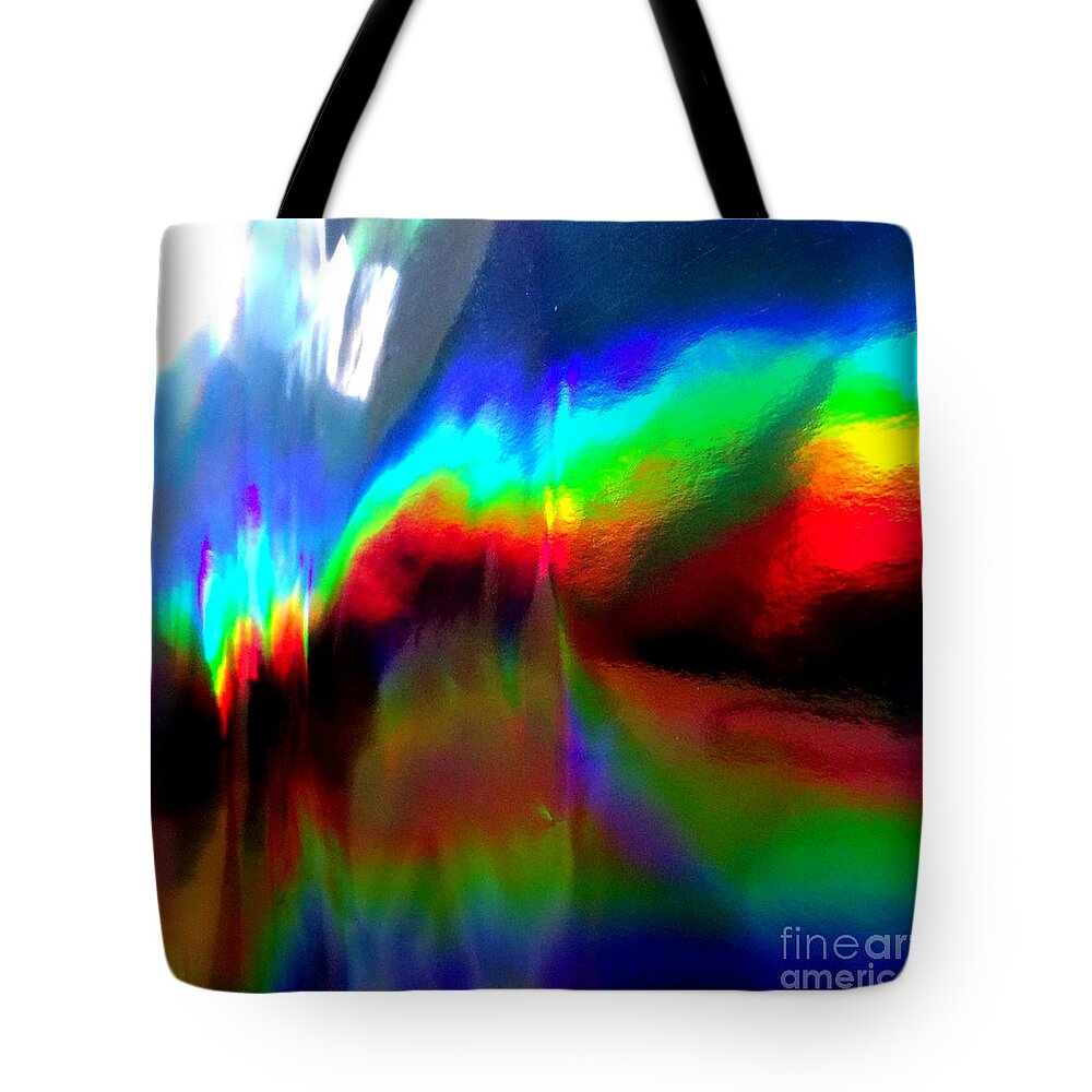 Rainbow Tote Bag featuring the photograph Rainbow Surprise by Karen Jane Jones