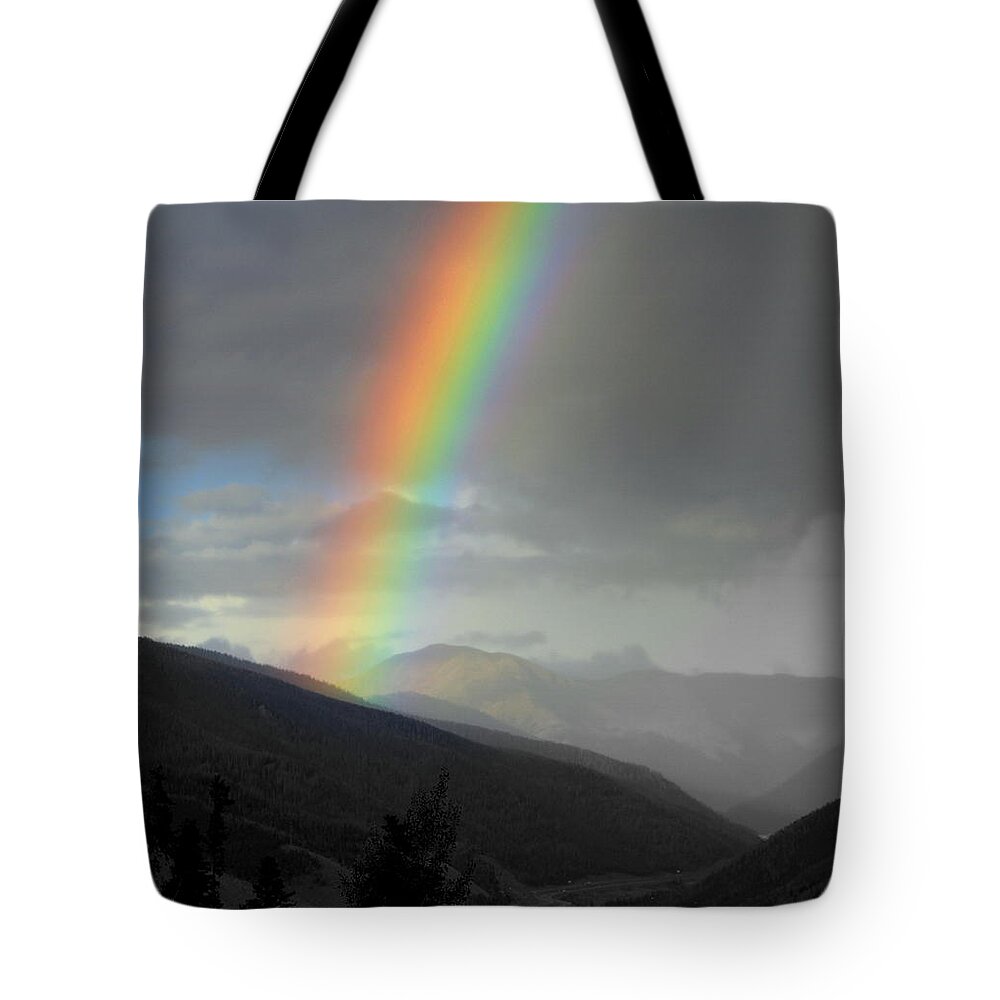 Mountain Tote Bag featuring the photograph Rainbow Smile by Fiona Kennard