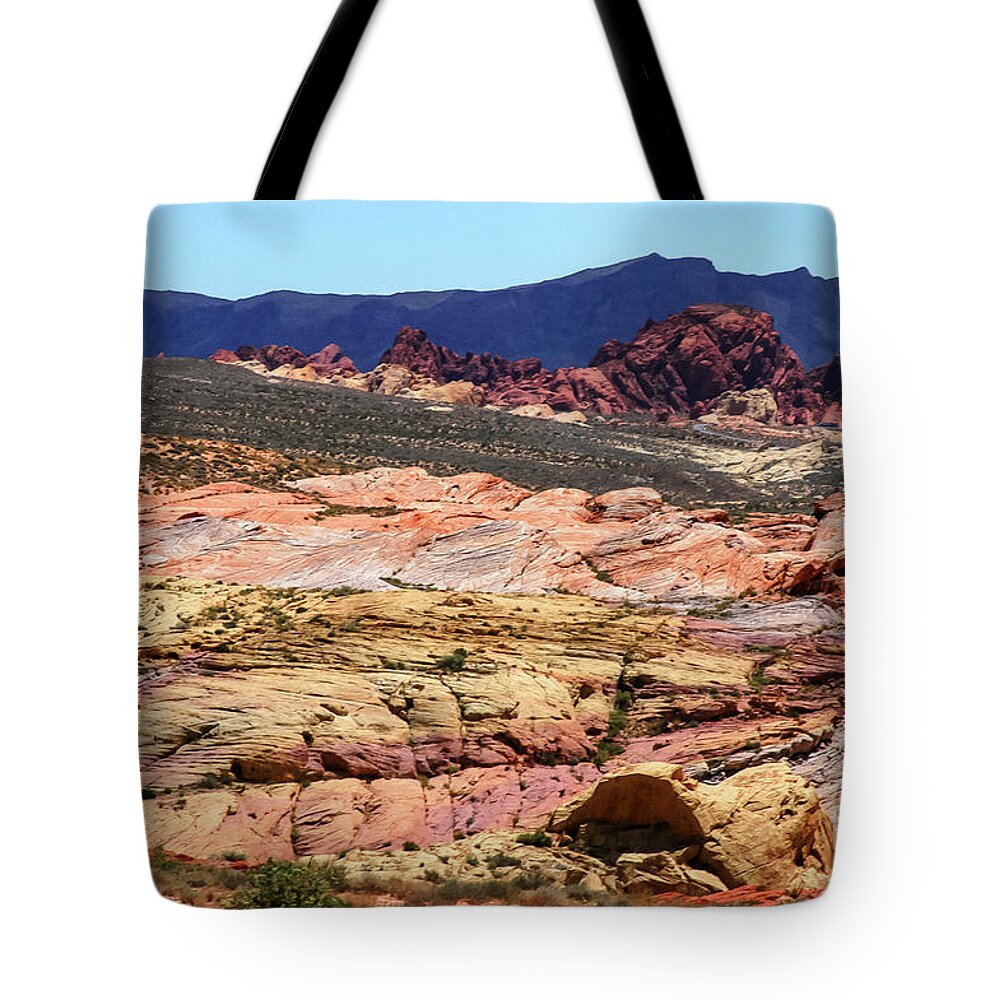 Valley Of Fire State Park Tote Bag featuring the photograph Rainbow Vista by Bob Phillips