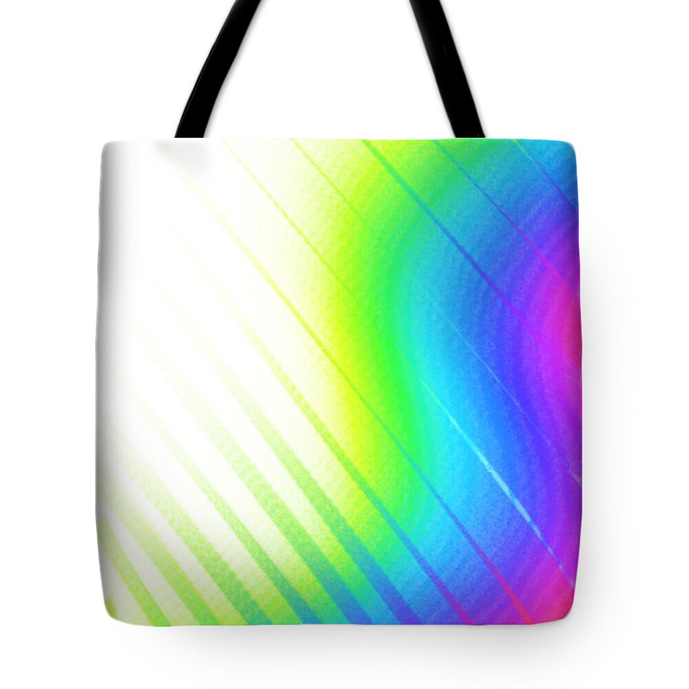 Rainbow Tote Bag featuring the digital art Rainbow's Edge by Frances Ku