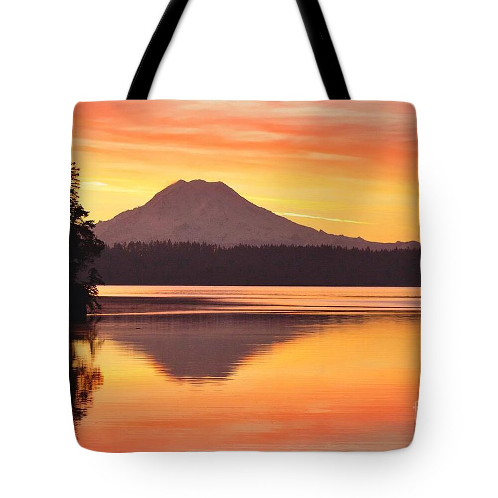 Photography Tote Bag featuring the photograph Rainier Dawn by Sean Griffin
