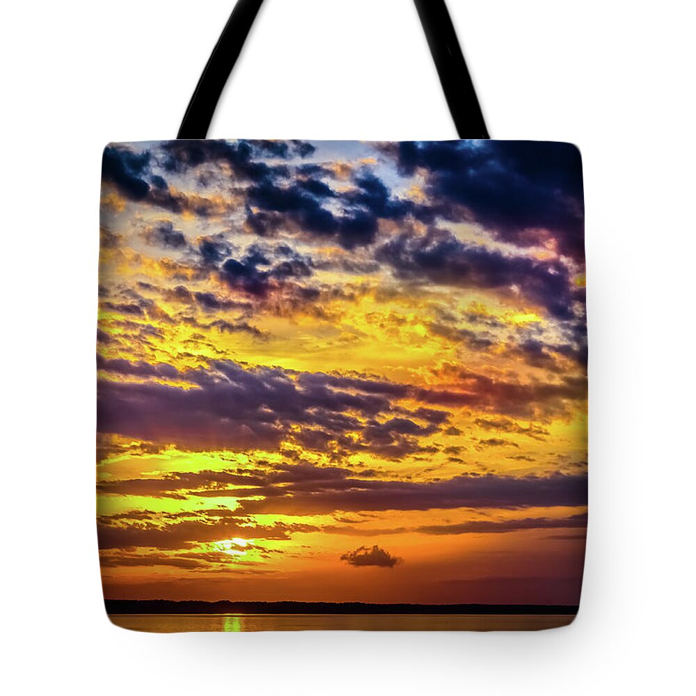 Sunset Tote Bag featuring the photograph Rainy Day Sunset - 4 by Barry Jones