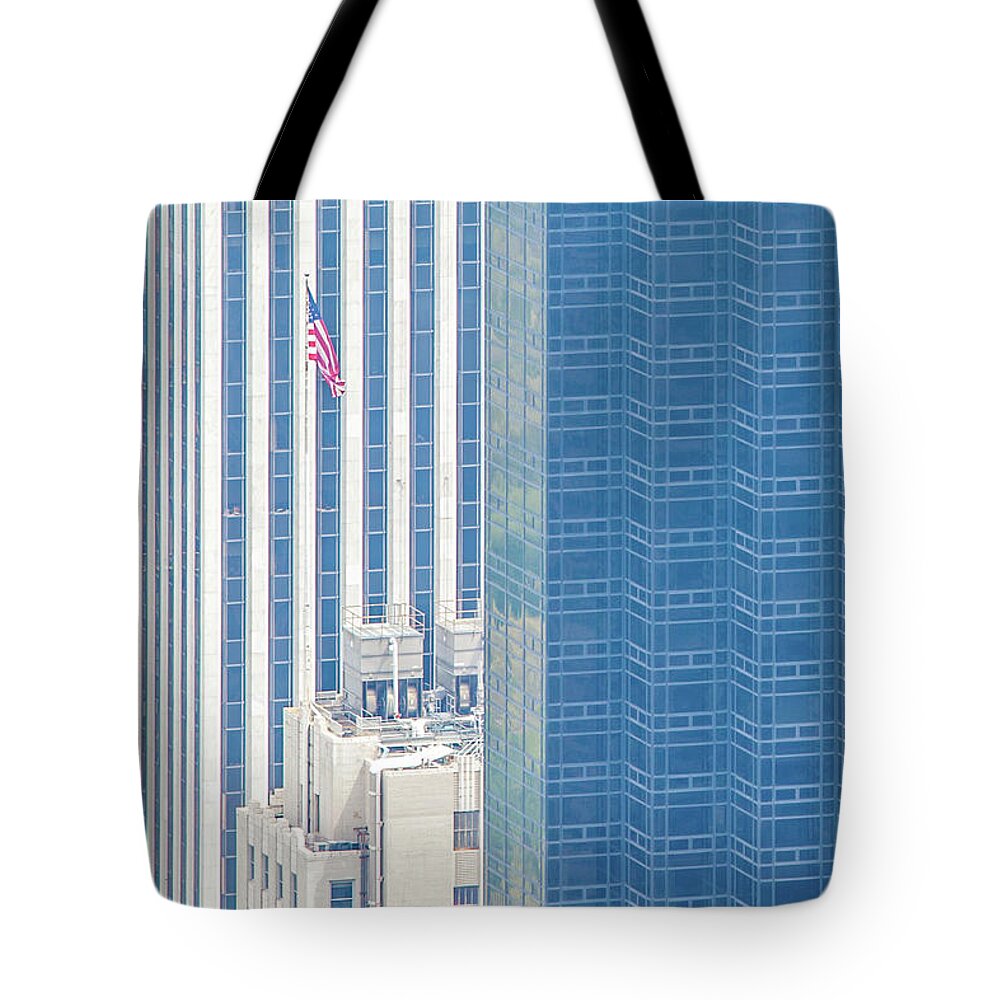 Architecture Tote Bag featuring the photograph Raising The Flag by Az Jackson