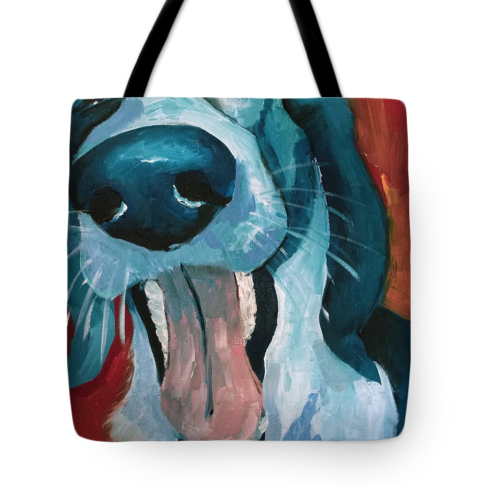 Dog Tote Bag featuring the painting Ralph by Sean Parnell