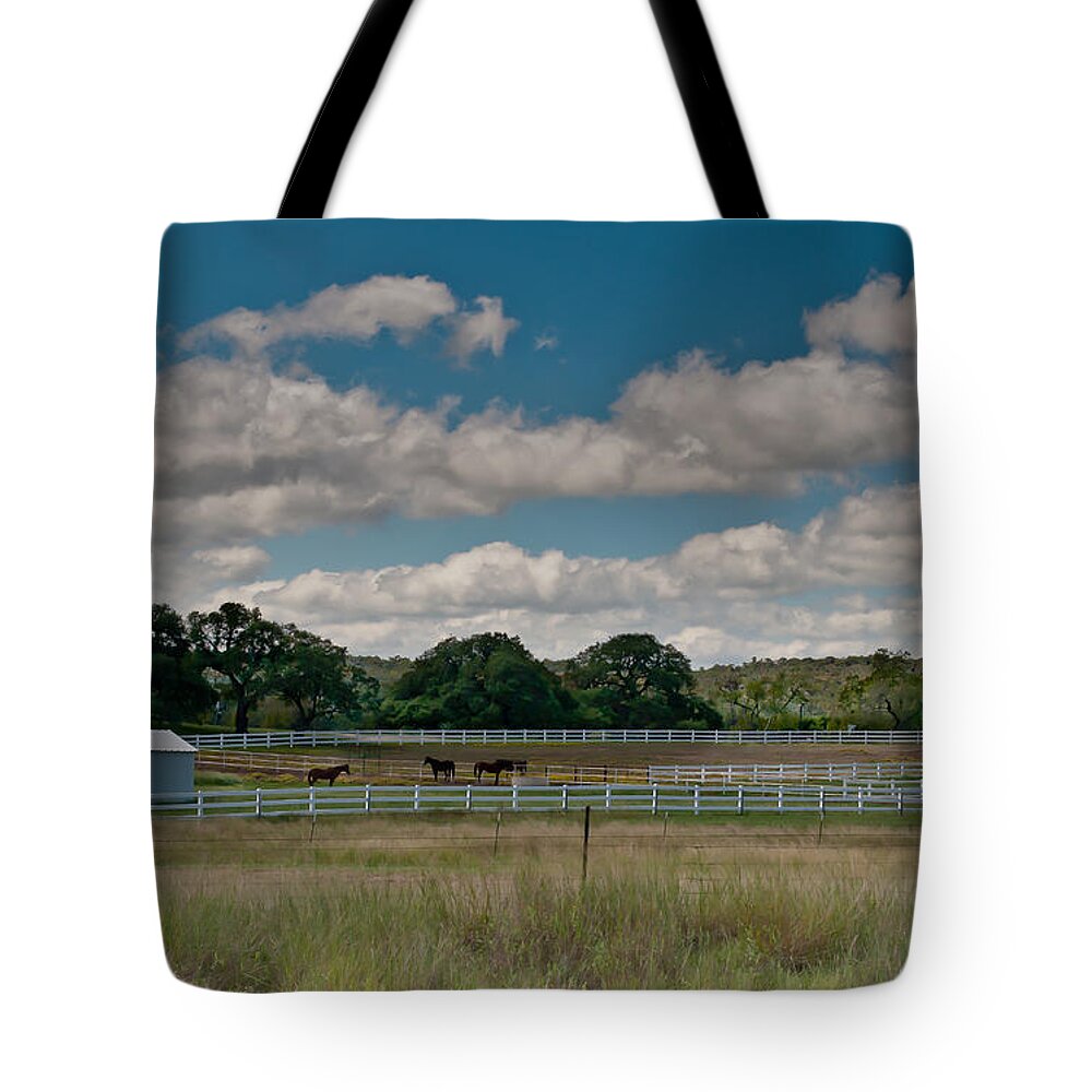 Texas Tote Bag featuring the photograph Ranch by Brian Kinney
