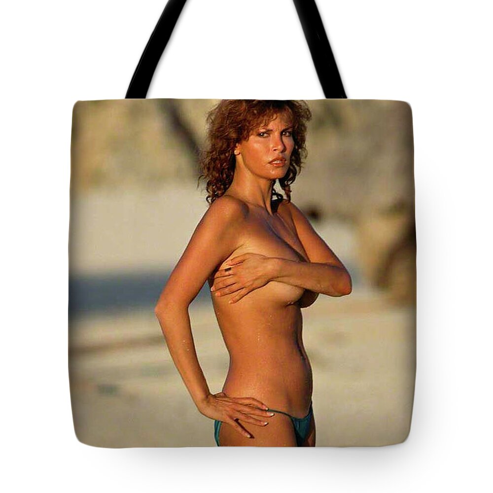 Raquel Welch Tote Bag featuring the photograph Raquel Welch by Movie Poster Prints