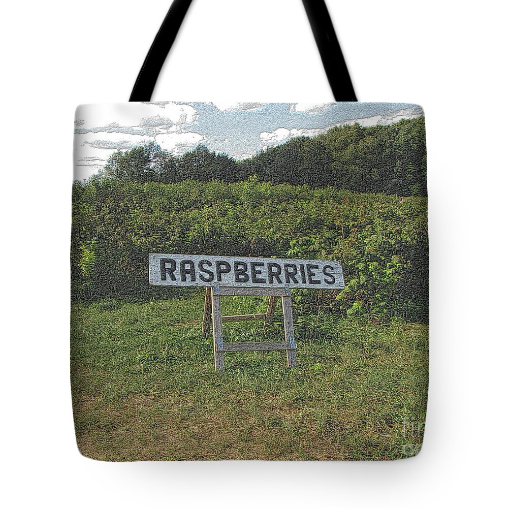 Country Tote Bag featuring the photograph Raspberry Fields Three by September Stone
