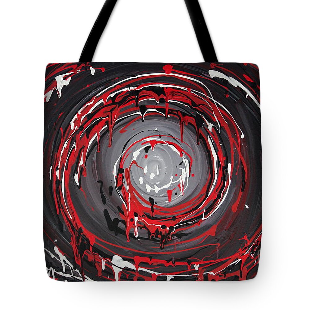 Swirl Tote Bag featuring the painting Raspberry swirls by Preethi Mathialagan