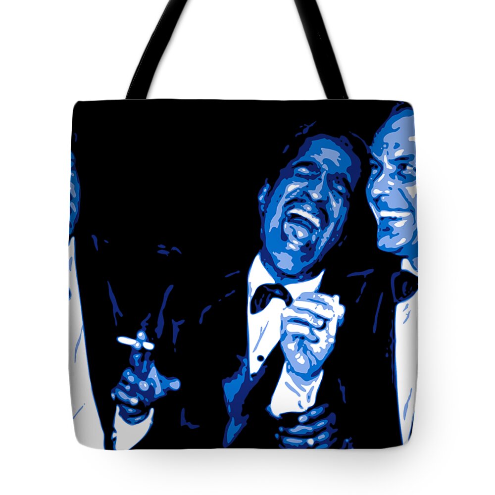 Frank Sinatra Tote Bag featuring the digital art Rat Pack at Carnegie Hall by DB Artist