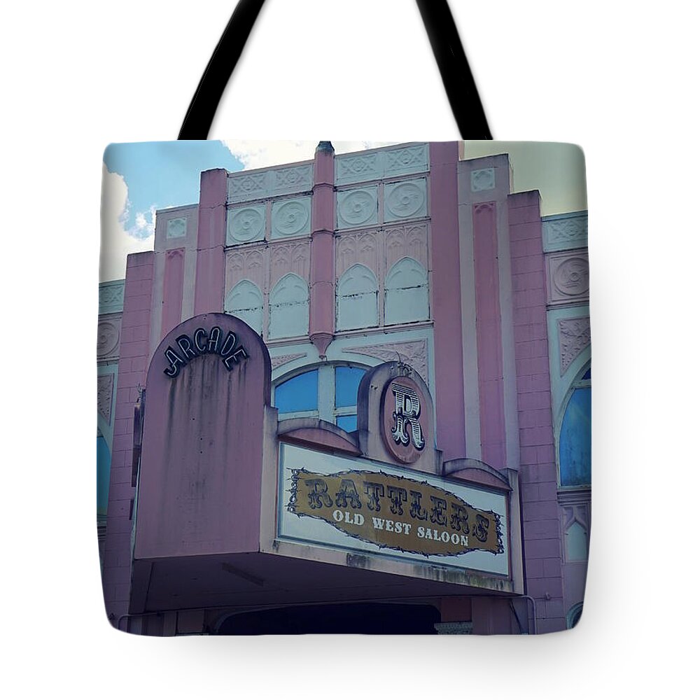 Arcadia Florida Tote Bag featuring the photograph Rattlers Saloon 2 by Laurie Perry