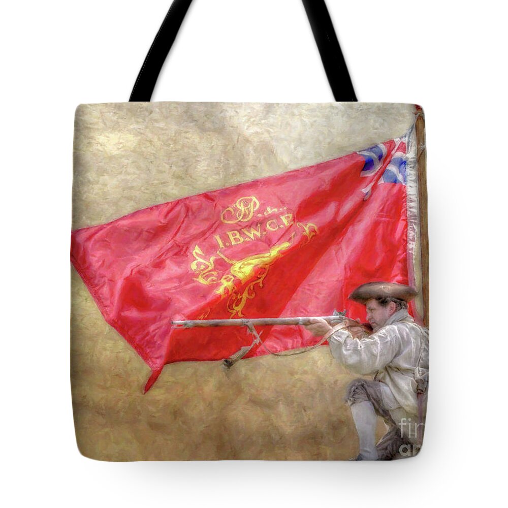 Rattlesnake Flag Tote Bag featuring the digital art Rattlesnake Flag of the IBWCP by Randy Steele