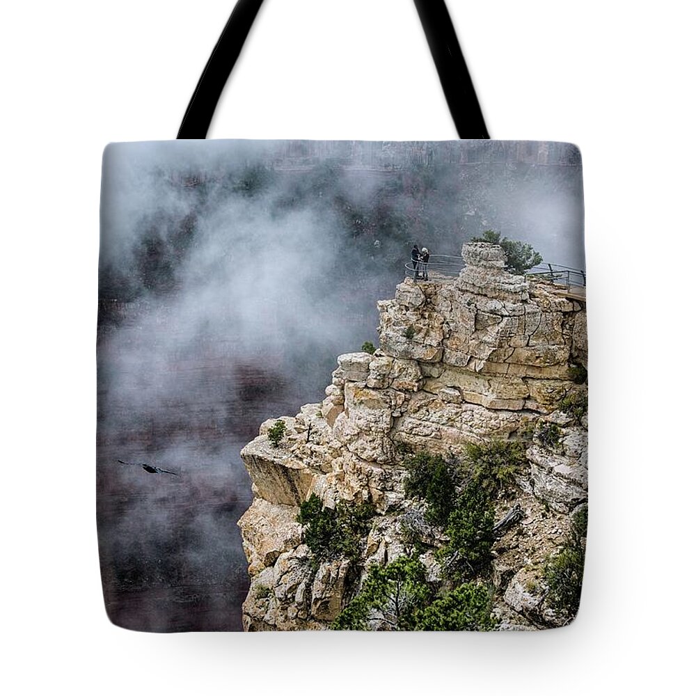Inversion Tote Bag featuring the photograph Raven knows the canyon magic by Gaelyn Olmsted
