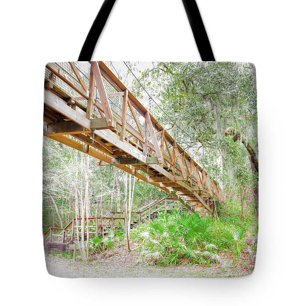 Flower Tote Bag featuring the photograph Ravine Gardens Abstract by John M Bailey
