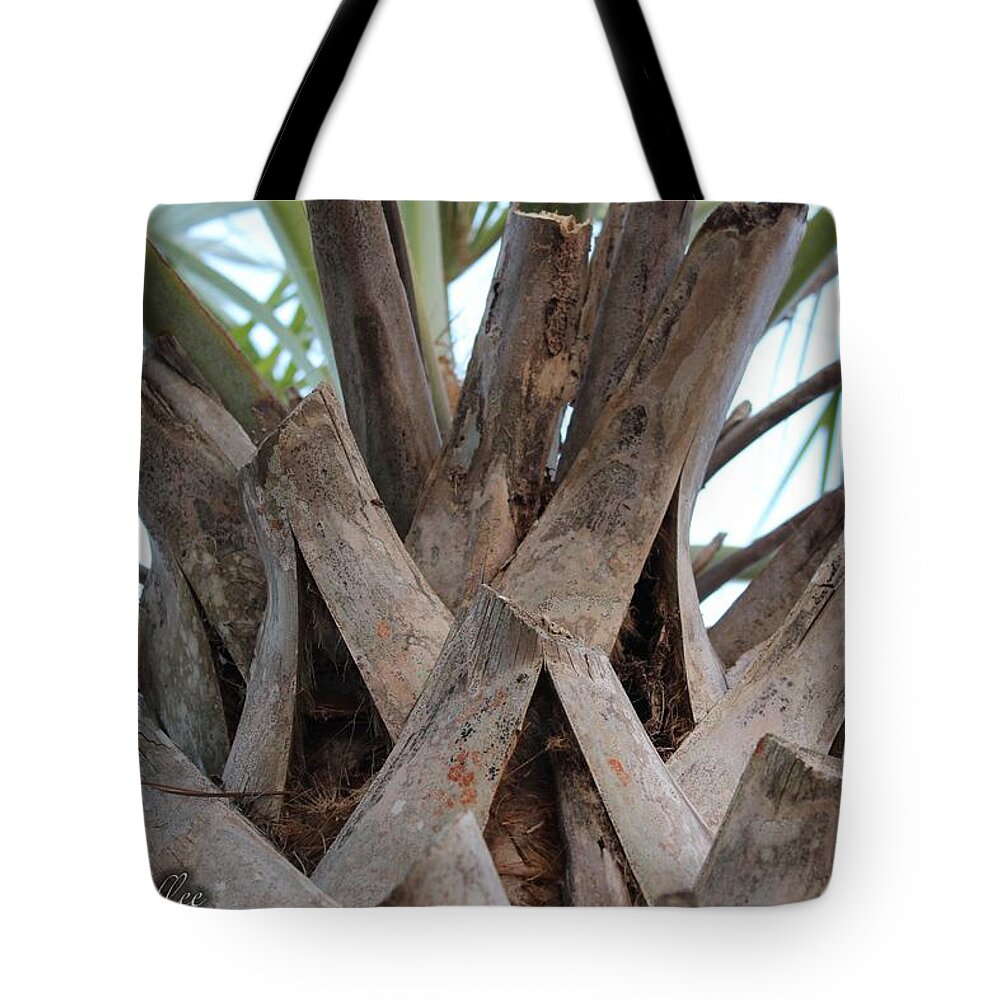  Tote Bag featuring the photograph Raw Palm by Elizabeth Harllee