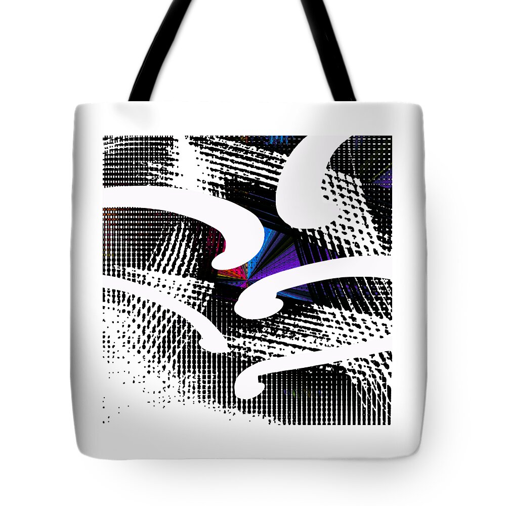 Pattern Tote Bag featuring the digital art Reachers by Adria Trail