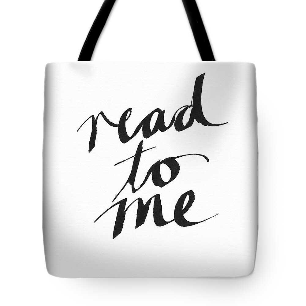 Reading Tote Bag featuring the mixed media Read To Me- Art by Linda Woods by Linda Woods