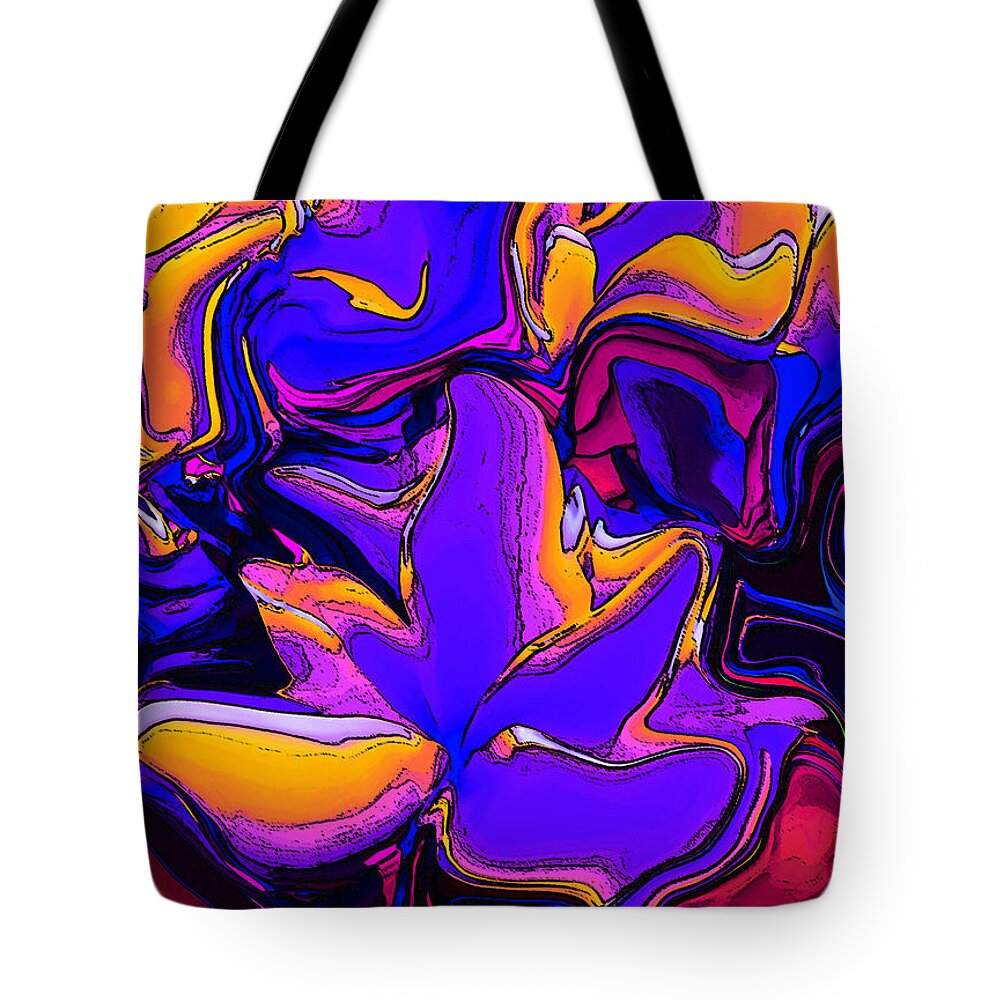 Abstract Tote Bag featuring the painting Really WILDflowers by Stephen Anderson