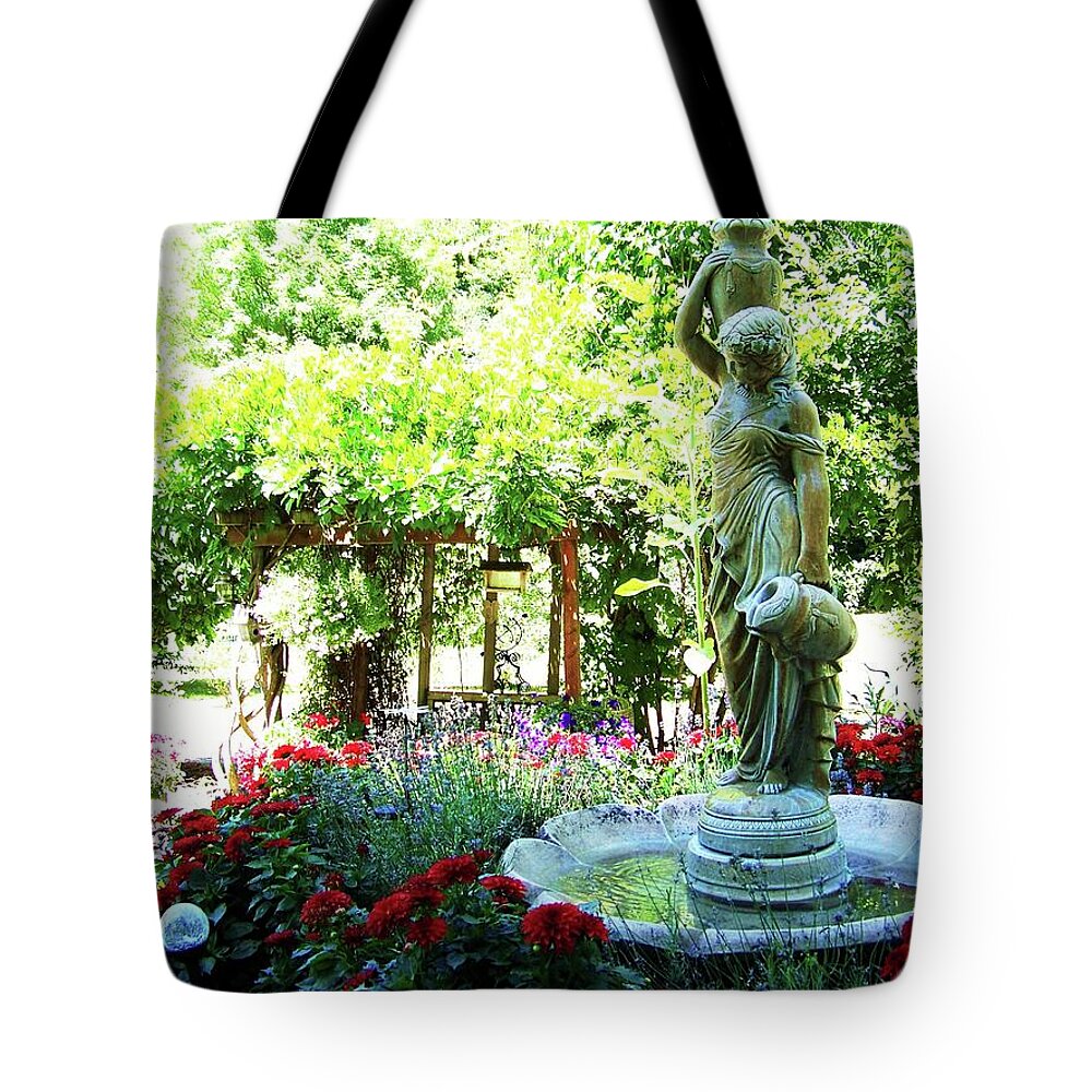 Garden Tote Bag featuring the photograph Rebecca by Julie Rauscher