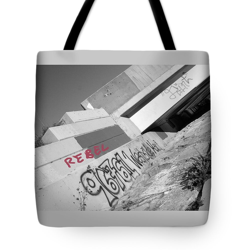 Bridges Tote Bag featuring the photograph Rebel Bridge 3 by Laura Smith