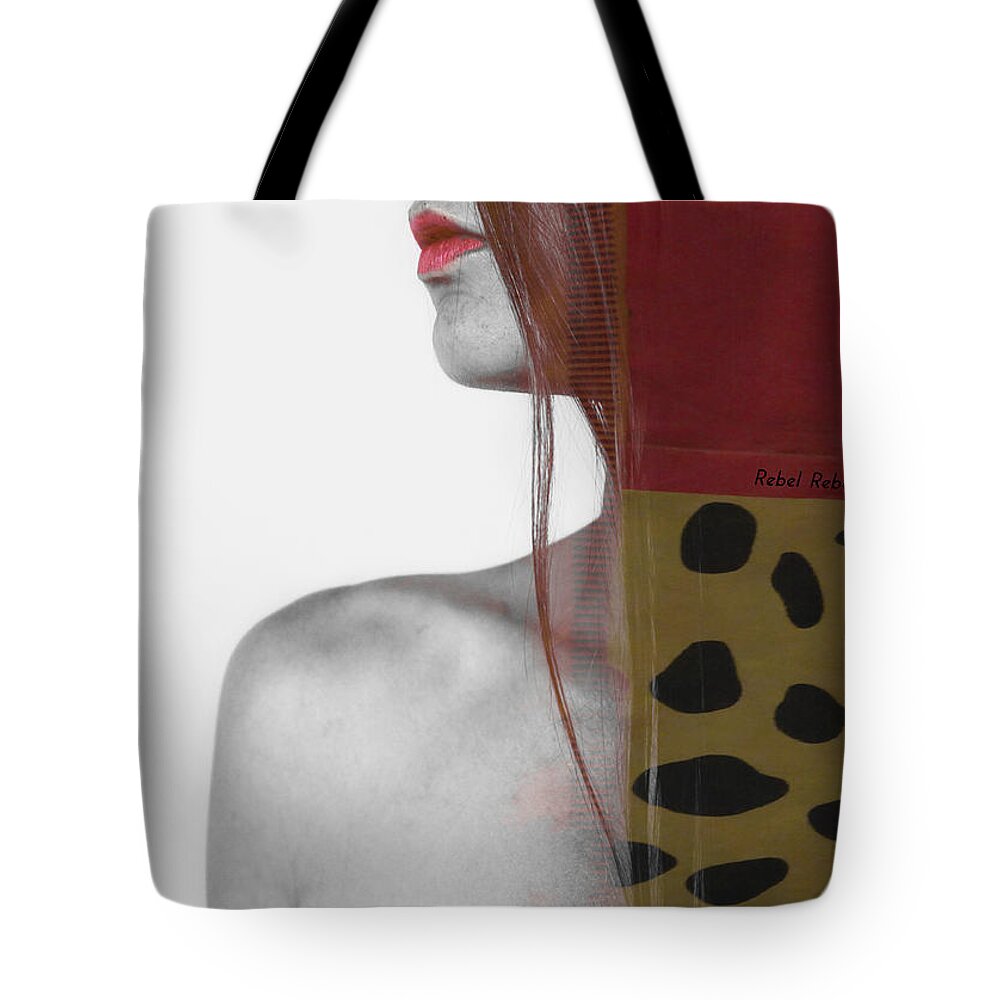 Lips Tote Bag featuring the photograph Rebel Rebel by Paul Lovering