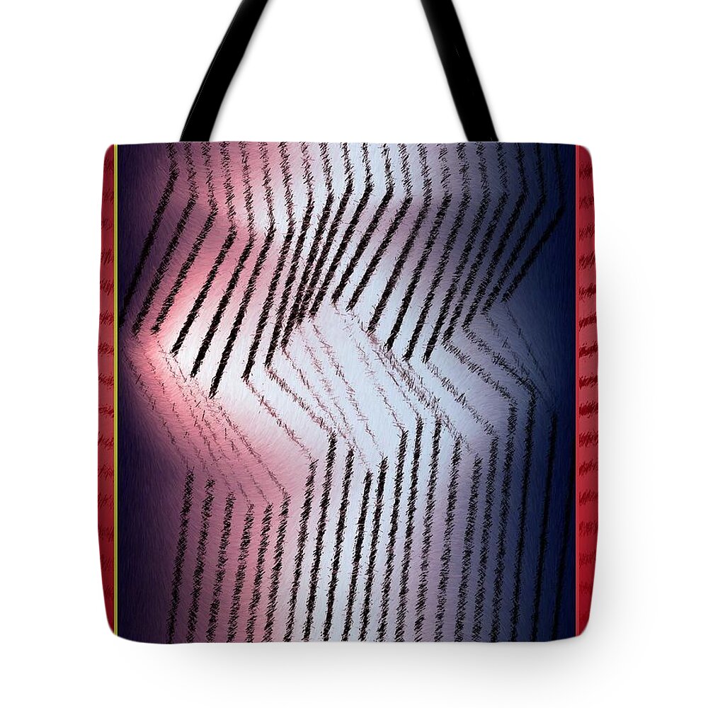 Recording Tote Bag featuring the digital art Recording by Leo Symon