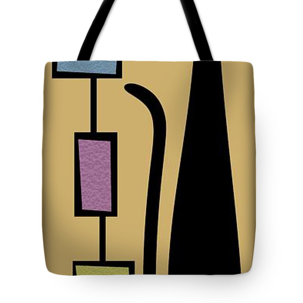 Cat Tote Bag featuring the digital art Rectangle Cat 3 by Donna Mibus