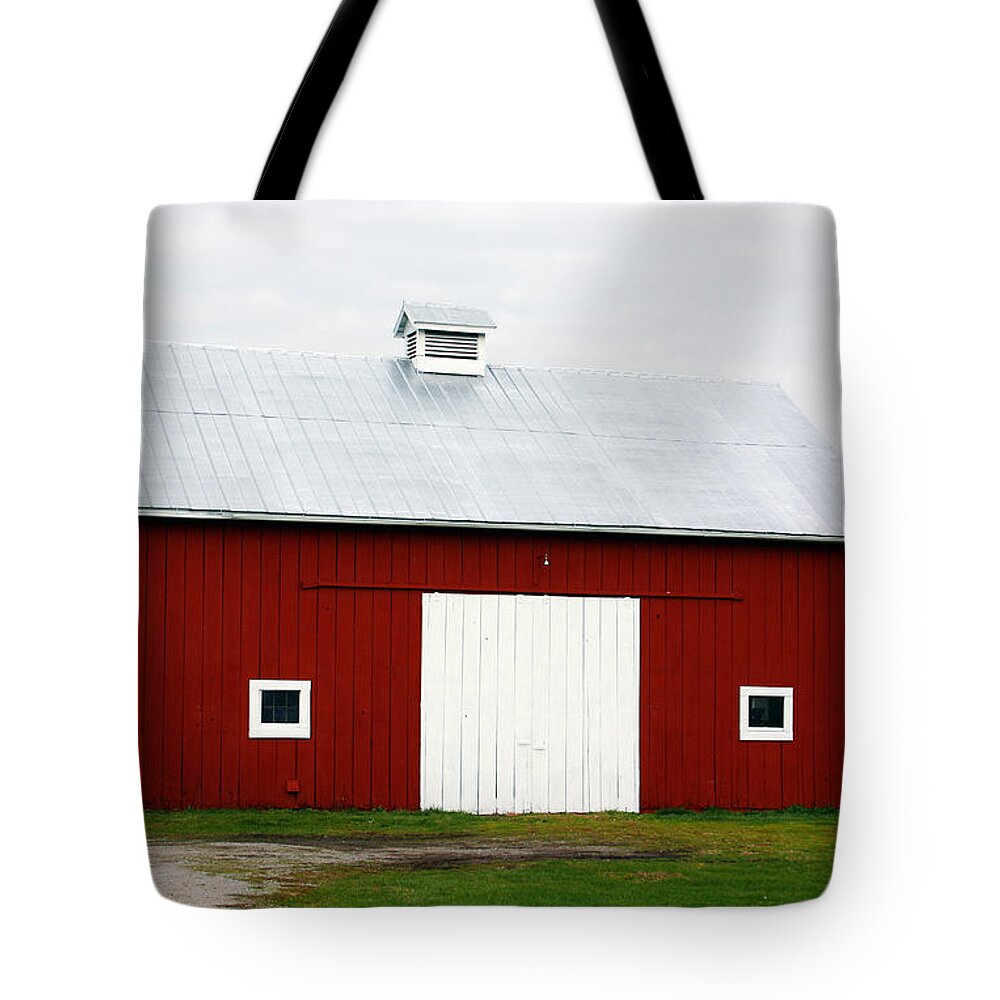 Barn Tote Bag featuring the photograph Red Barn- Photography by Linda Woods by Linda Woods
