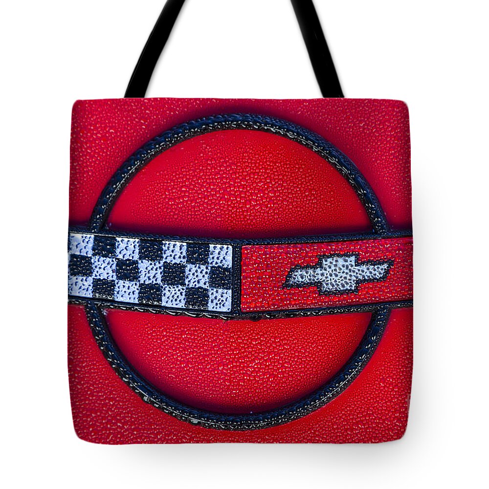 Corvette Tote Bag featuring the photograph Red C4 by Dennis Hedberg
