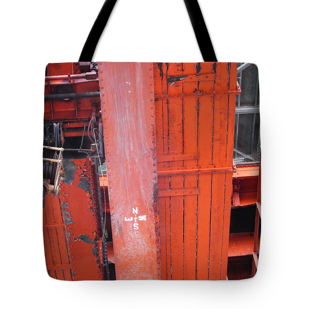 Red Ceiling Tote Bag featuring the photograph Red Ceiling by Feather Redfox