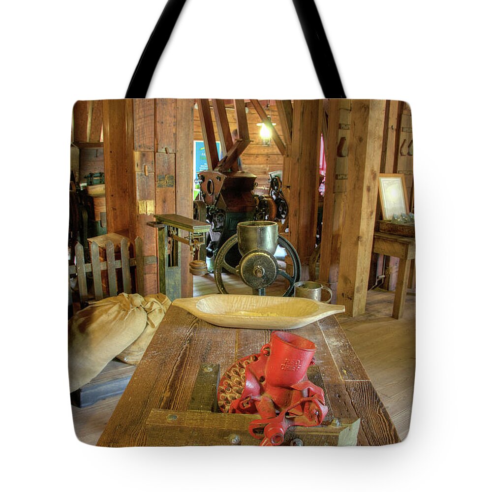 Roller Tote Bag featuring the photograph Red Chief Corn Sheller by Steve Stuller