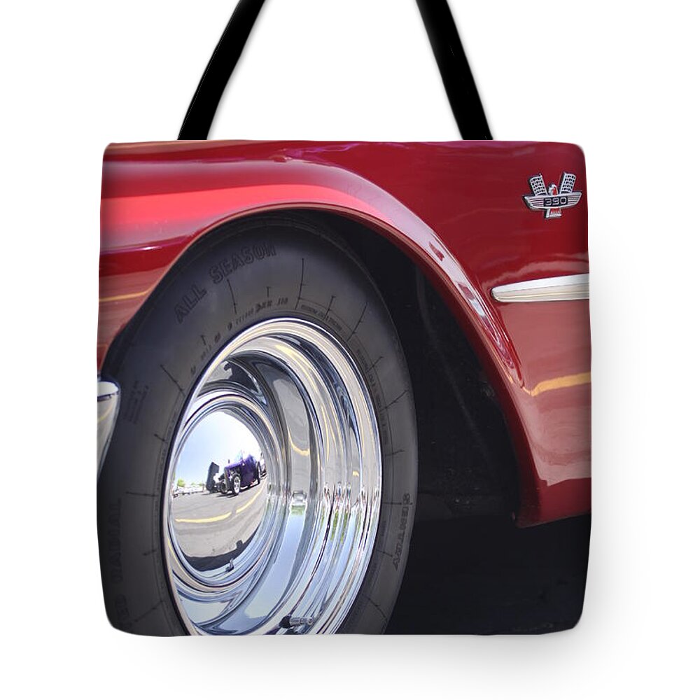 Car Tote Bag featuring the photograph Red classic by Jeff Floyd CA