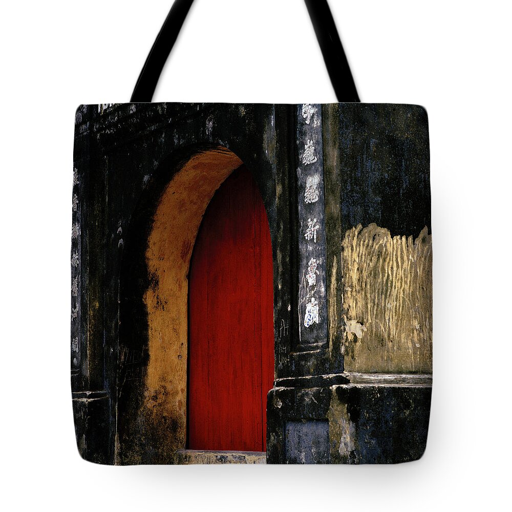 Door Tote Bag featuring the photograph Red Doorway by Shaun Higson