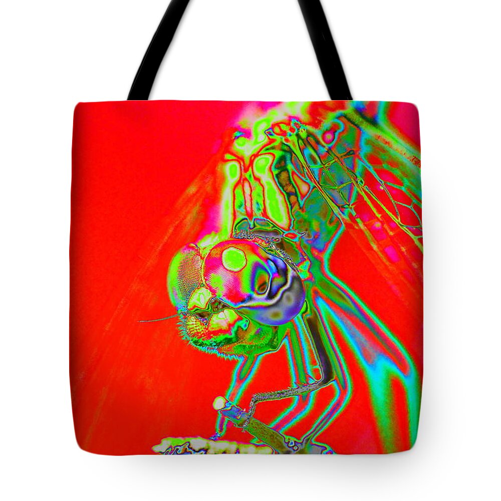 Pop Art Tote Bag featuring the photograph Red Dragon by Richard Patmore