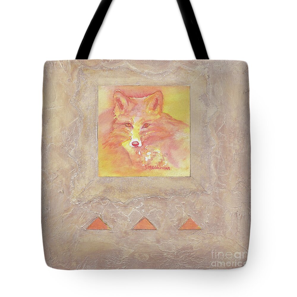 Fox Tote Bag featuring the painting Red Fox by Sandra Neumann Wilderman