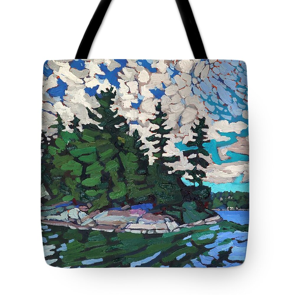 1801 Tote Bag featuring the painting Red Horse Paradise by Phil Chadwick
