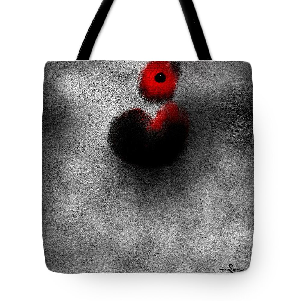 My Art World Tote Bag featuring the digital art Red Mouse by James Lanigan Thompson MFA