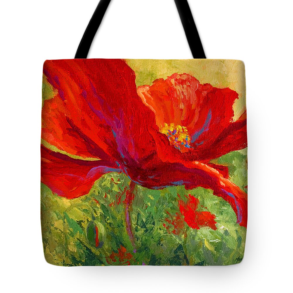 Poppies Tote Bag featuring the painting Red Poppy I by Marion Rose