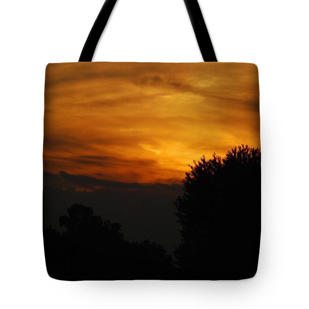 Red Tote Bag featuring the photograph Red Red Sunset by Wanda Jesfield