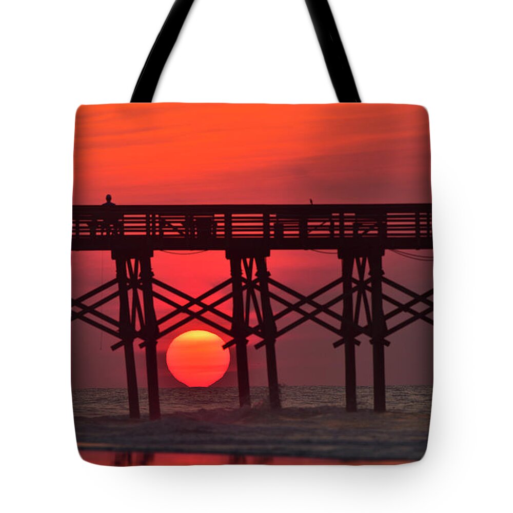 Surf City Tote Bag featuring the photograph Red rising by DJA Images