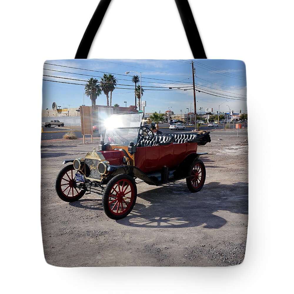  Tote Bag featuring the photograph Red Roadster by Carl Wilkerson