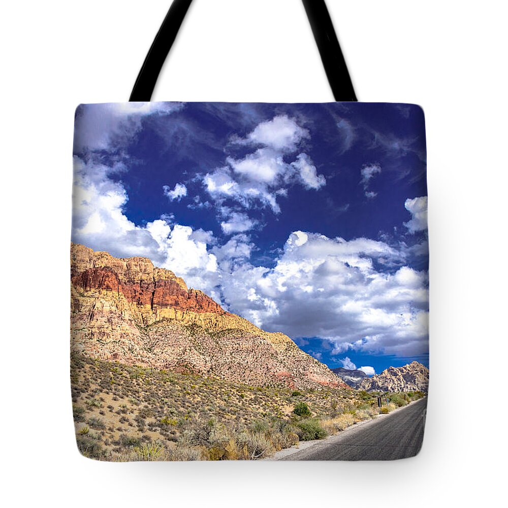 Red Tote Bag featuring the photograph Red Rock Canyon by Jim DeLillo