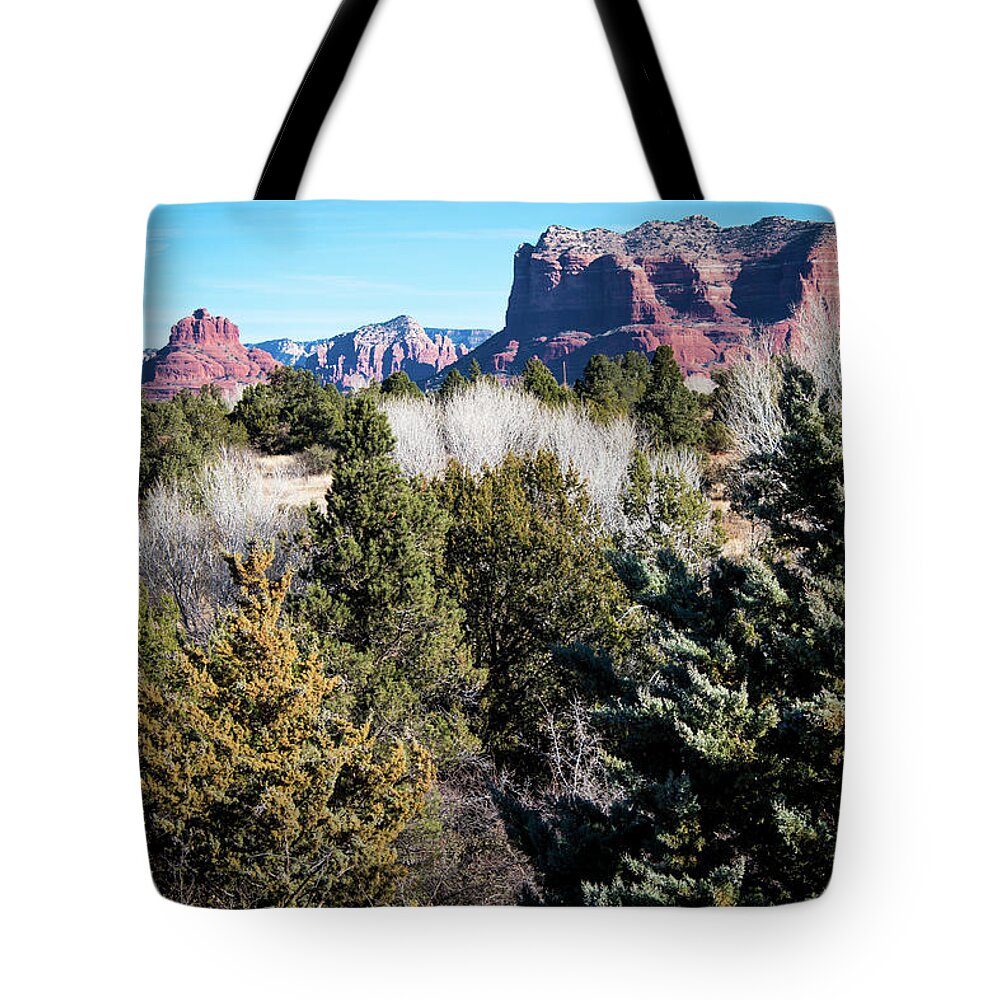 Red Tote Bag featuring the photograph Red Rock Country by Susie Weaver